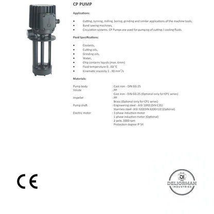 CP117 Kühlmittelpumpe 80L/min 180mm Eintauchpumpe Kühlwasserpumpe aus Gusseisen