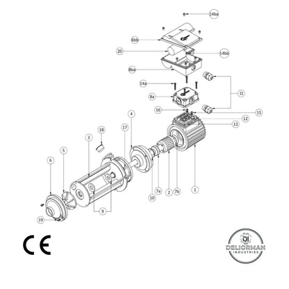 AP11-M Kühlmittelpumpe Eintauchpumpe 110mm 50L/min 230V Einphasig Schmiermittelpumpe 90 Watt (0,12 HP)